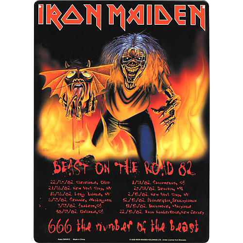 Iron maiden Beast on the Road Metal Sign