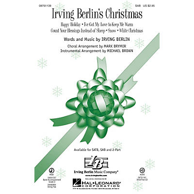 Hal Leonard Irving Berlin's Christmas (Medley) SAB arranged by Mark Brymer