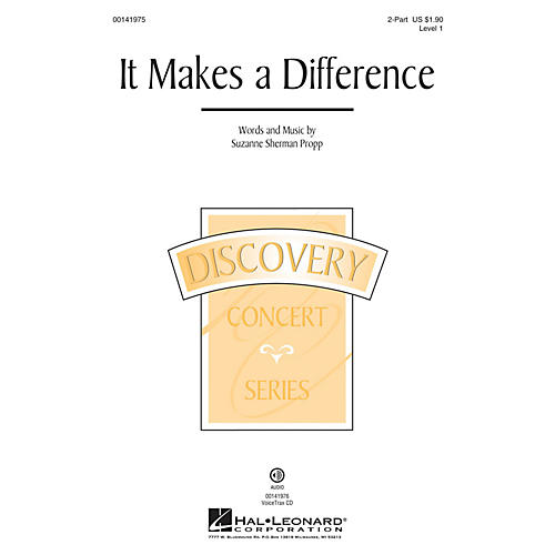 Hal Leonard It Makes a Difference (Discovery Level 1) VoiceTrax CD Composed by Suzanne Sherman Propp