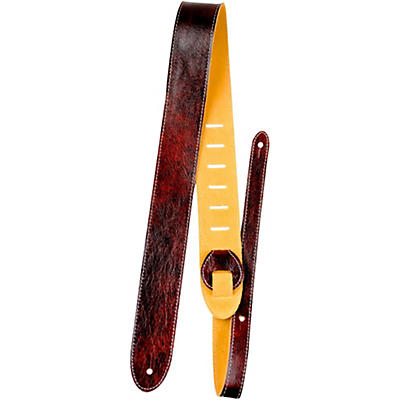 Perri's Italian Garment Leather Guitar Strap with Premium Suede Backing