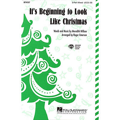 Hal Leonard It's Beginning to Look Like Christmas 3-Part Mixed arranged by Roger Emerson