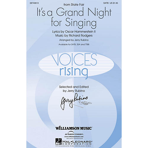 Williamson Music It's a Grand Night for Singing (from State Fair) TTBB Arranged by Jerry Rubino