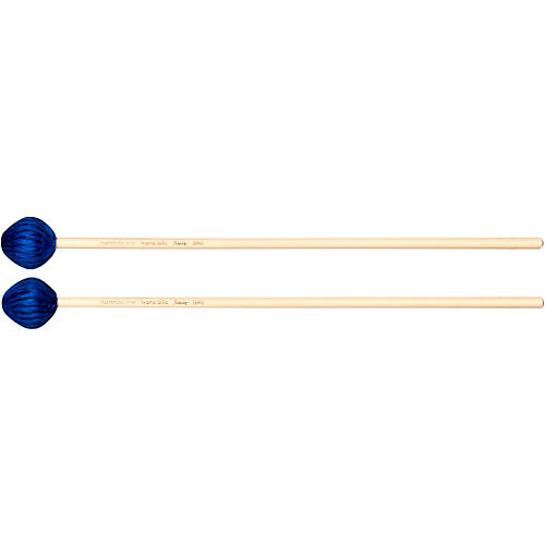 Marimba One Ivana Bilic Signature Rattan Handle Mallets Medium Soft Navy Blue/Blue Yarn