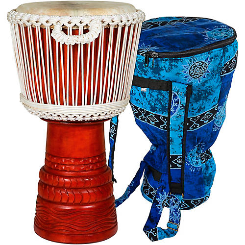 X8 Drums Ivory Elite Professional Djembe Drum with Bag & Lessons 12 in.