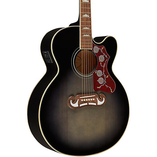 Epiphone J-200 EC Studio Acoustic-Electric Guitar Condition 1 - Mint Transparent Ebony Burst