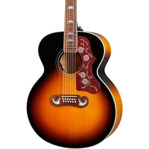 Epiphone J-200 Studio Limited-Edition 12-String Acoustic-Electric Guitar Vintage Sunburst