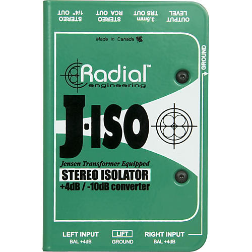 Radial Engineering J-ISO Jensen Transformer Equipped Stereo Isolator +4dB to -10dB Converter Condition 1 - Mint