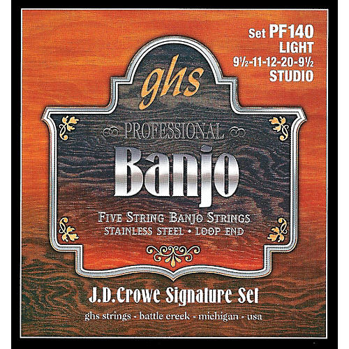 GHS J. D. Crowe Studio Signature 5-String Banjo Strings Light