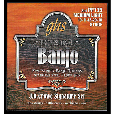 GHS J.D. Crowe Signature 5-String Banjo Medium Light Strings