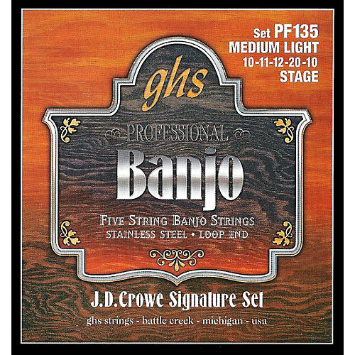 GHS J.D. Crowe Signature 5-String Banjo Medium Light Strings