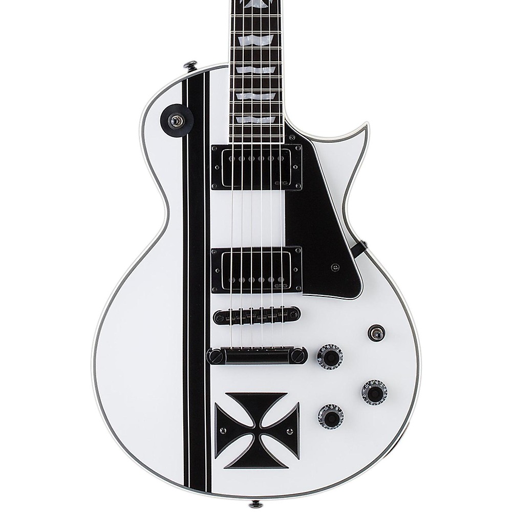 esp ltd james hetfield signature iron cross electric guitar snow