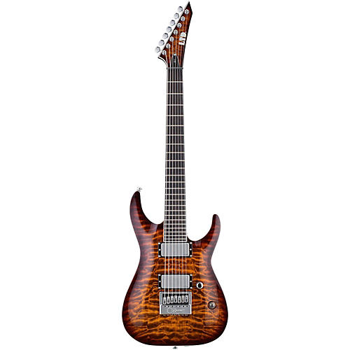 ESP LTD KS-7 Ken Susi 7 String Electric Guitar Dark Brown Sunburst |  Musician's Friend