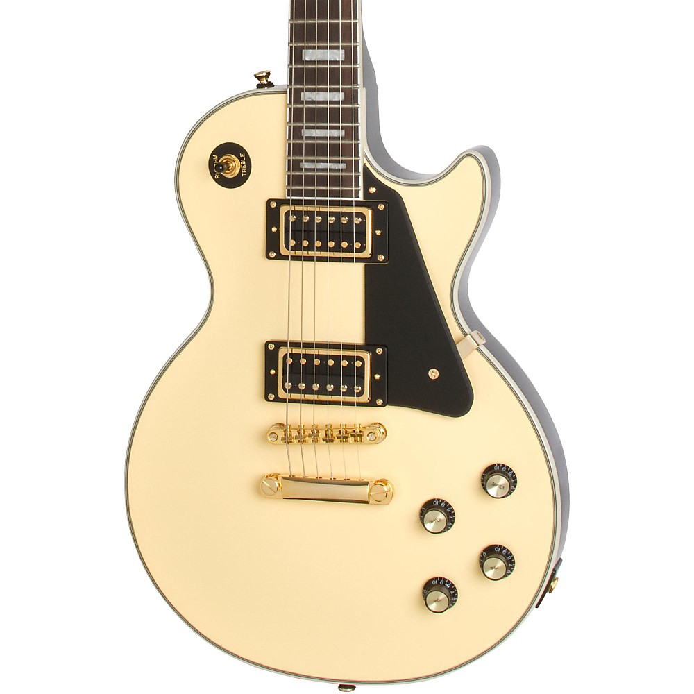 Epiphone Les Paul Custom Blackback Pro Electric Guitar Antique Ivory ...