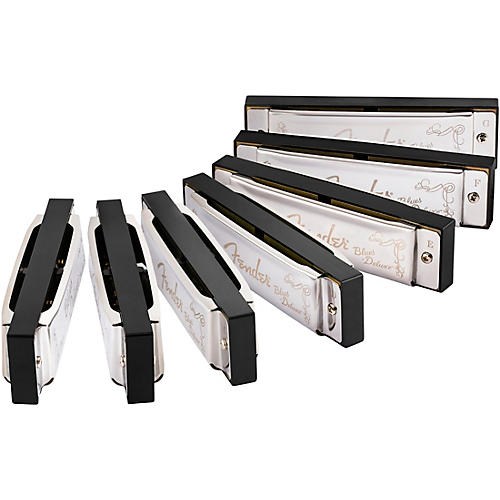 Fender Blues Deluxe Harmonica Set (7-Pack with Case, Keys of C, G
