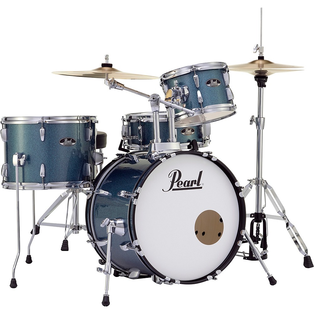 Pearl Roadshow 4-Piece Jazz Drum Set Aqua Blue Glitter