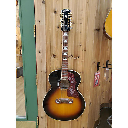 Epiphone J200 12 String Acoustic Electric Guitar 2 Color Sunburst