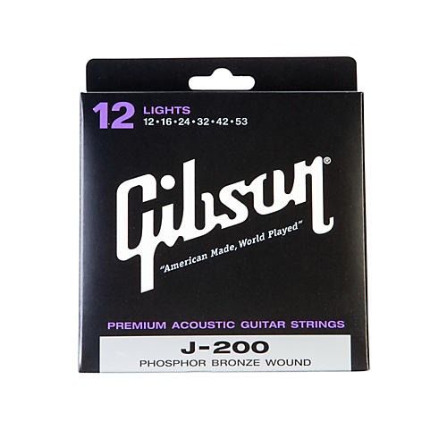 J200L Deluxe Phosphor Bronze Light Acoustic Guitar Strings