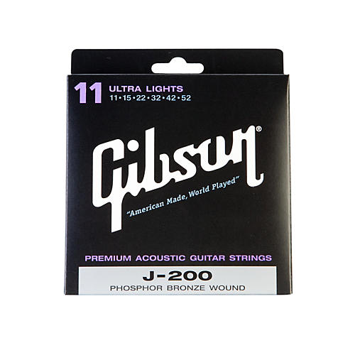 J200UL Deluxe Phosphor Bronze Ultra Light Acoustic Guitar Strings