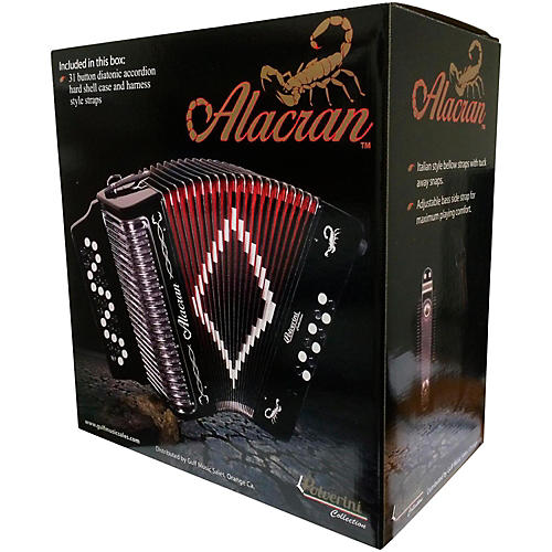 Alacran Accordion AL3112 Black with Case GCF | Musician's Friend