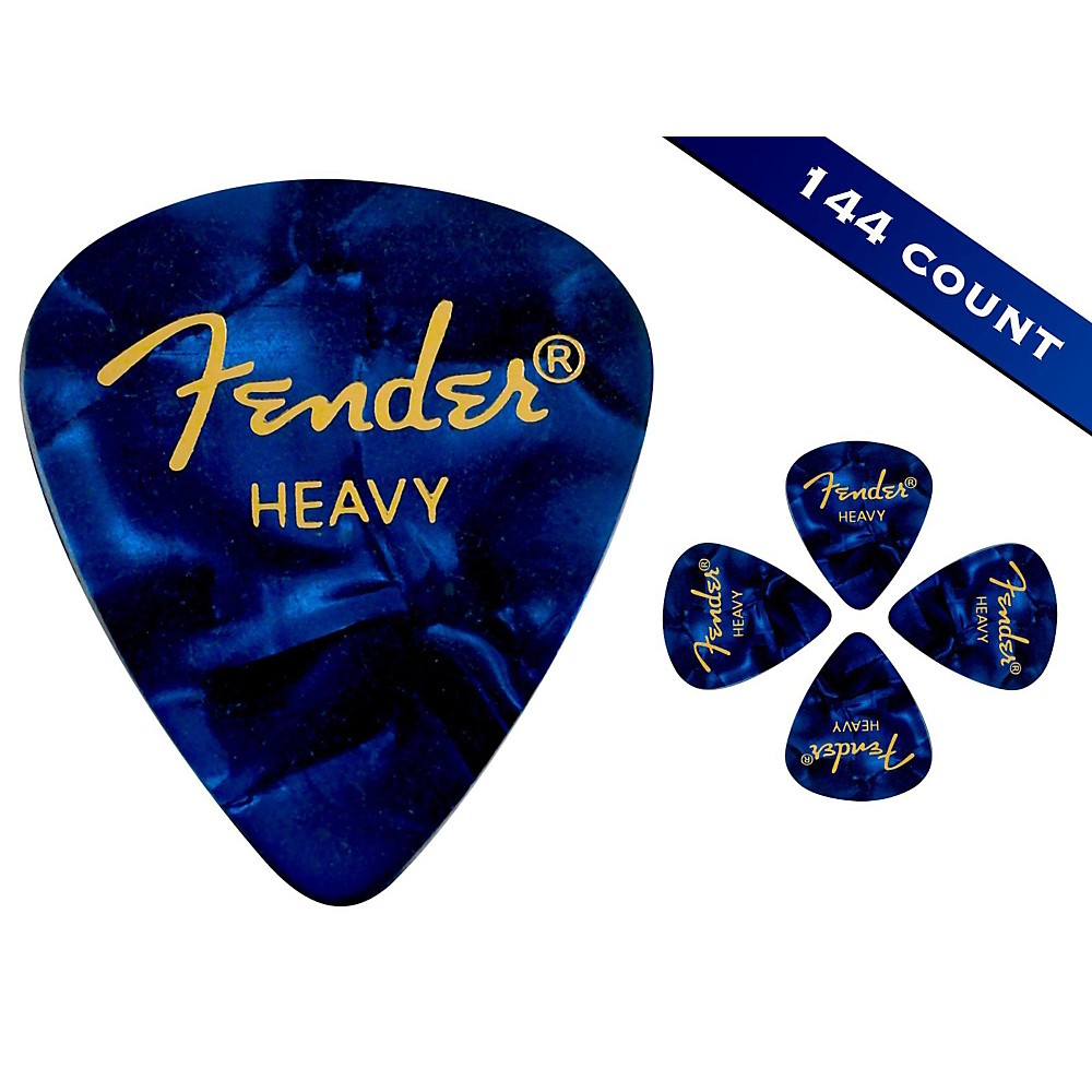 Fender 351 Premium Heavy Guitar Picks 144 Count Blue Moto