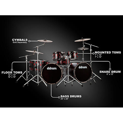 ddrum Hybrid akustisk-elektrisk 7-deltddrum Hybrid akustisk-elektrisk 7-delt  