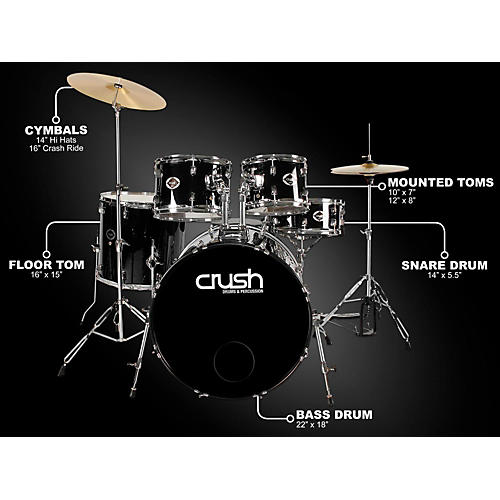 Crush Drums \u0026 Percussão Alpha 5 peçasCrush Drums \u0026 Percussão Alpha 5 peças  