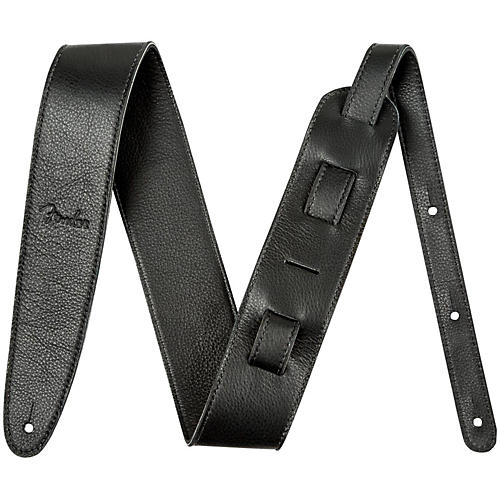 2.5” Reversible Black Leather / Natural Suede Guitar Strap