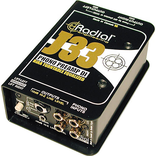 Radial Engineering J33 RIAA Turntable Preamp Direct Box