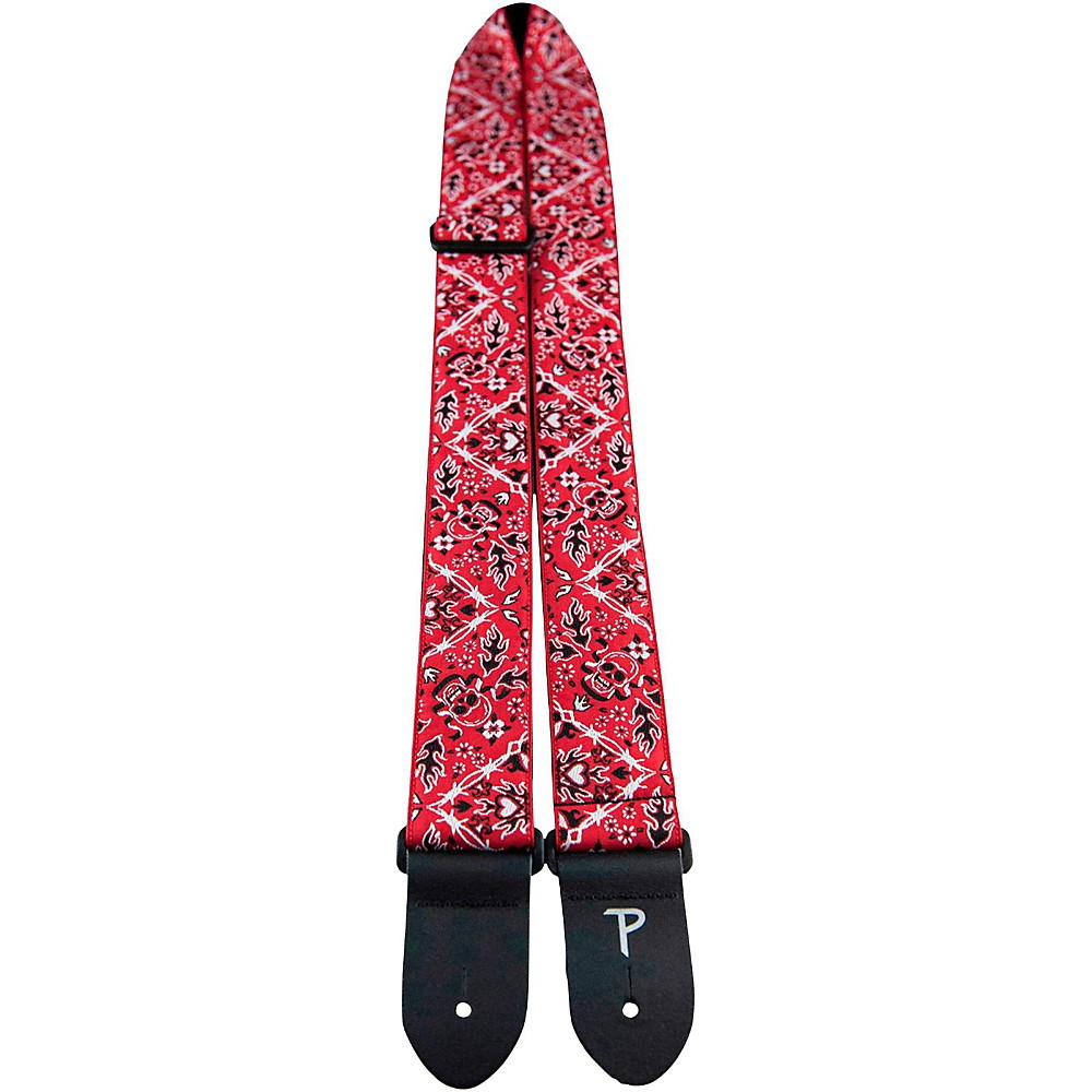Perri's Jacquard Guitar Strap Red Skull Bandana 39 to 58 in. eBay