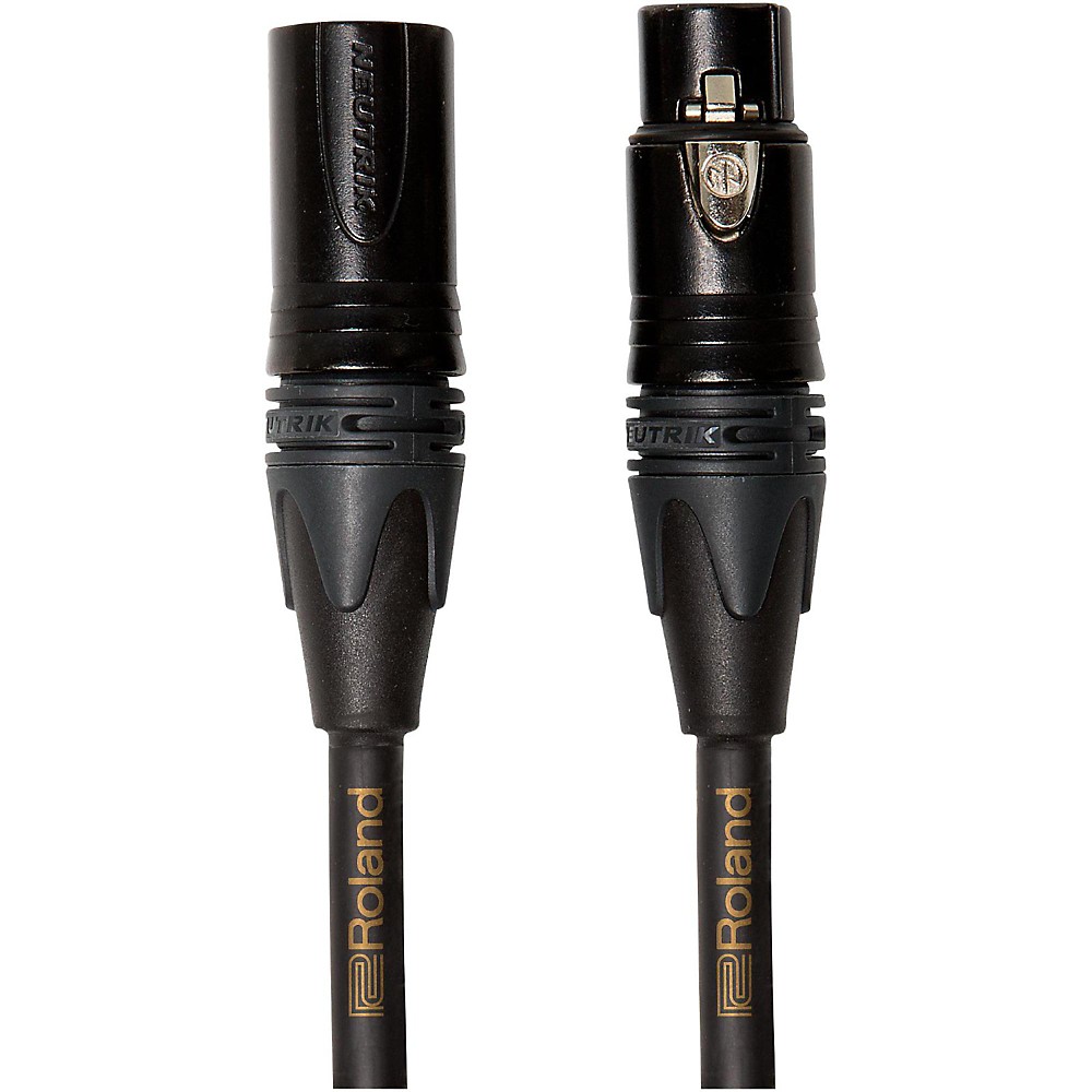 Roland Series XLR Microphone Cable 15 ft. Black Gold