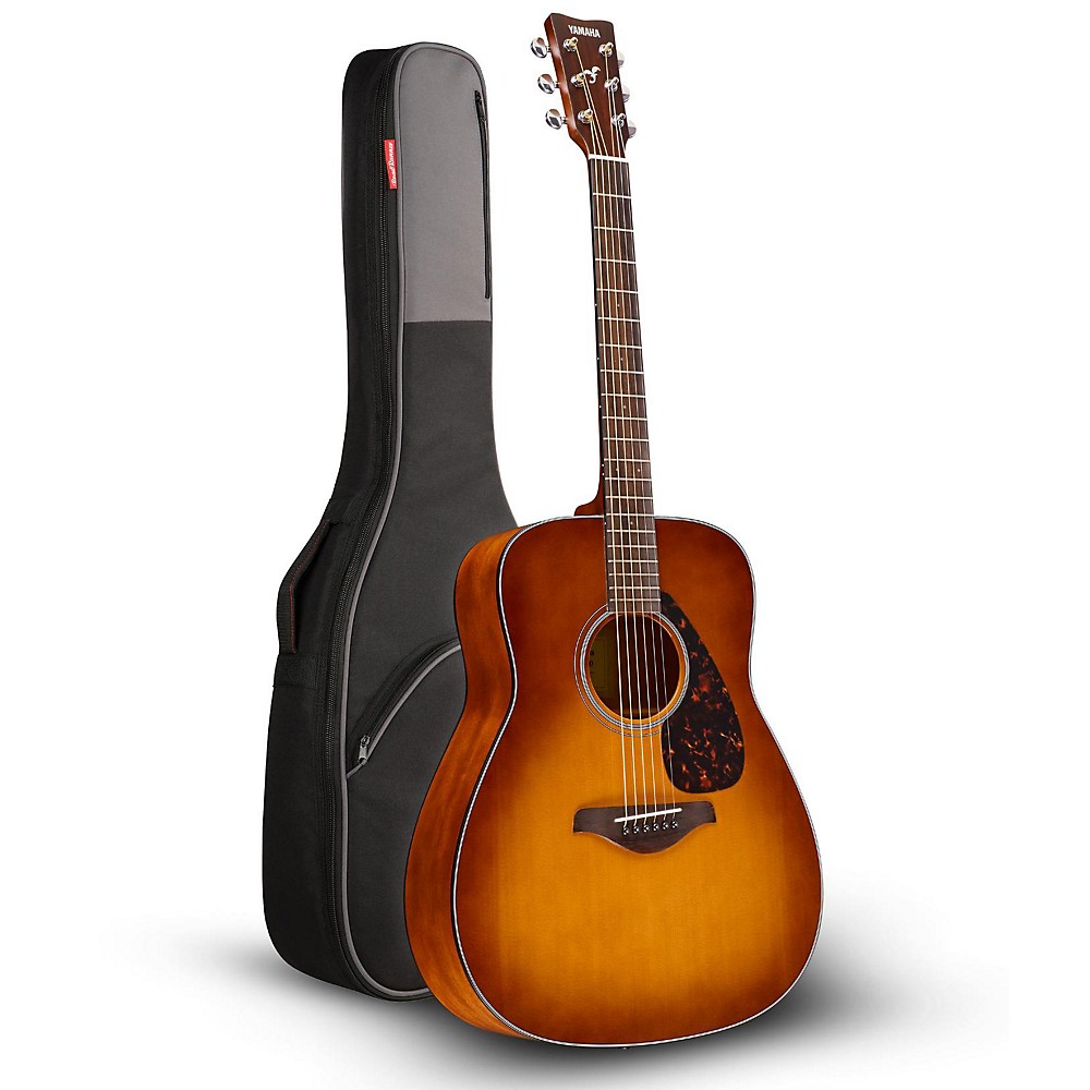 Yamaha FG800 Folk Acoustic Guitar Sand Burst with Road Runner RR1AG Gig