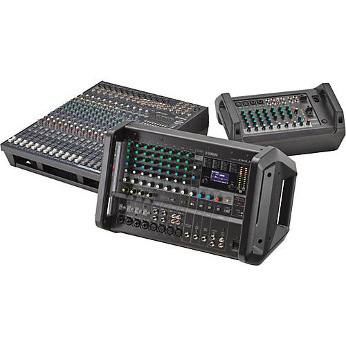 Harbinger LP9800 Powered Mixer Package With Kustom KPX10 Passive Speakers,  Stands and Cables 
