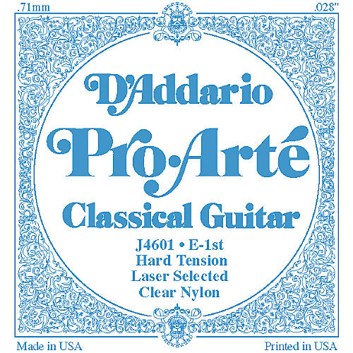 J46 E-1 Pro-Arte Clear Hard Single Classical Guitar String