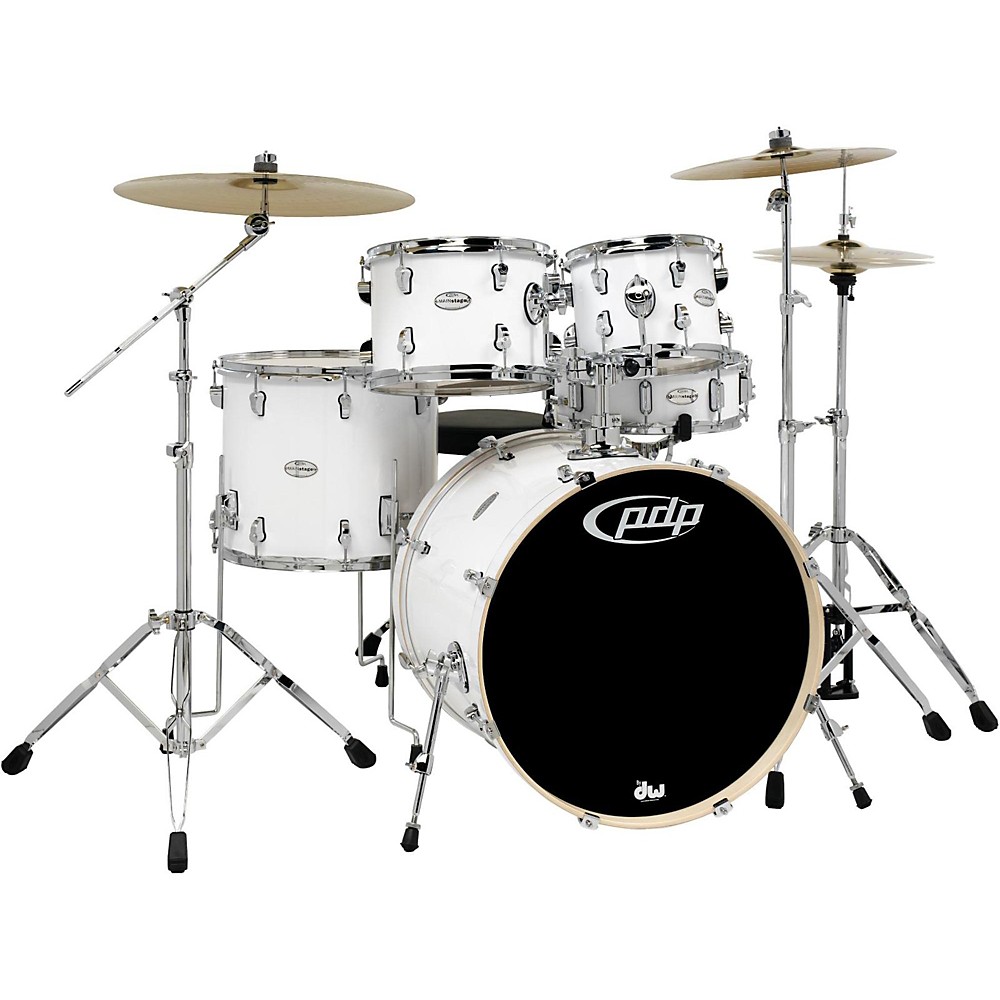 UPC 647139425689 product image for Pdp Mainstage 5-Piece Drum Set W/Hardware And Paiste Cymbals White | upcitemdb.com