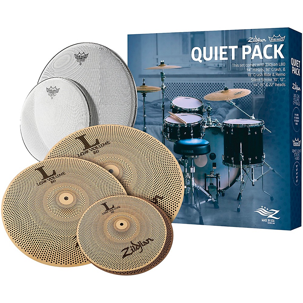 Zildjian LV468 Low Volume Cymbal Set with Remo Silent Stroke Heads