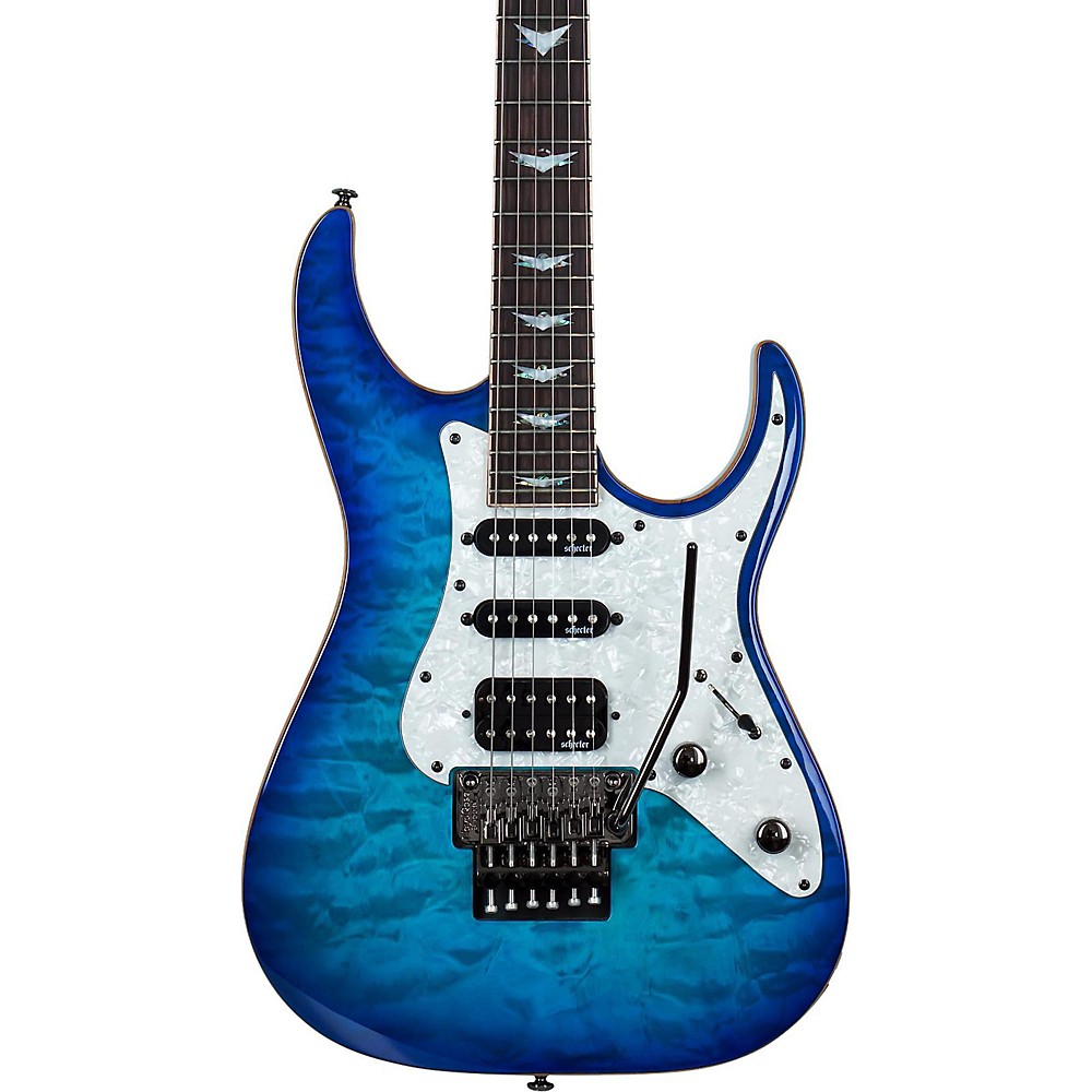 Schecter Guitar Research Banshee-6 Fr Extreme Solid Body Electric Guitar Ocean Blue Burst