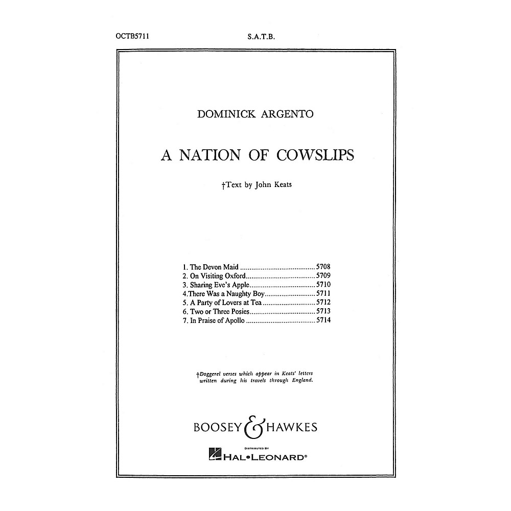 UPC 073999036336 product image for Boosey And Hawkes On Visiting Oxford (No. 2 From A Nation Of Cowslips) Satb A Ca | upcitemdb.com