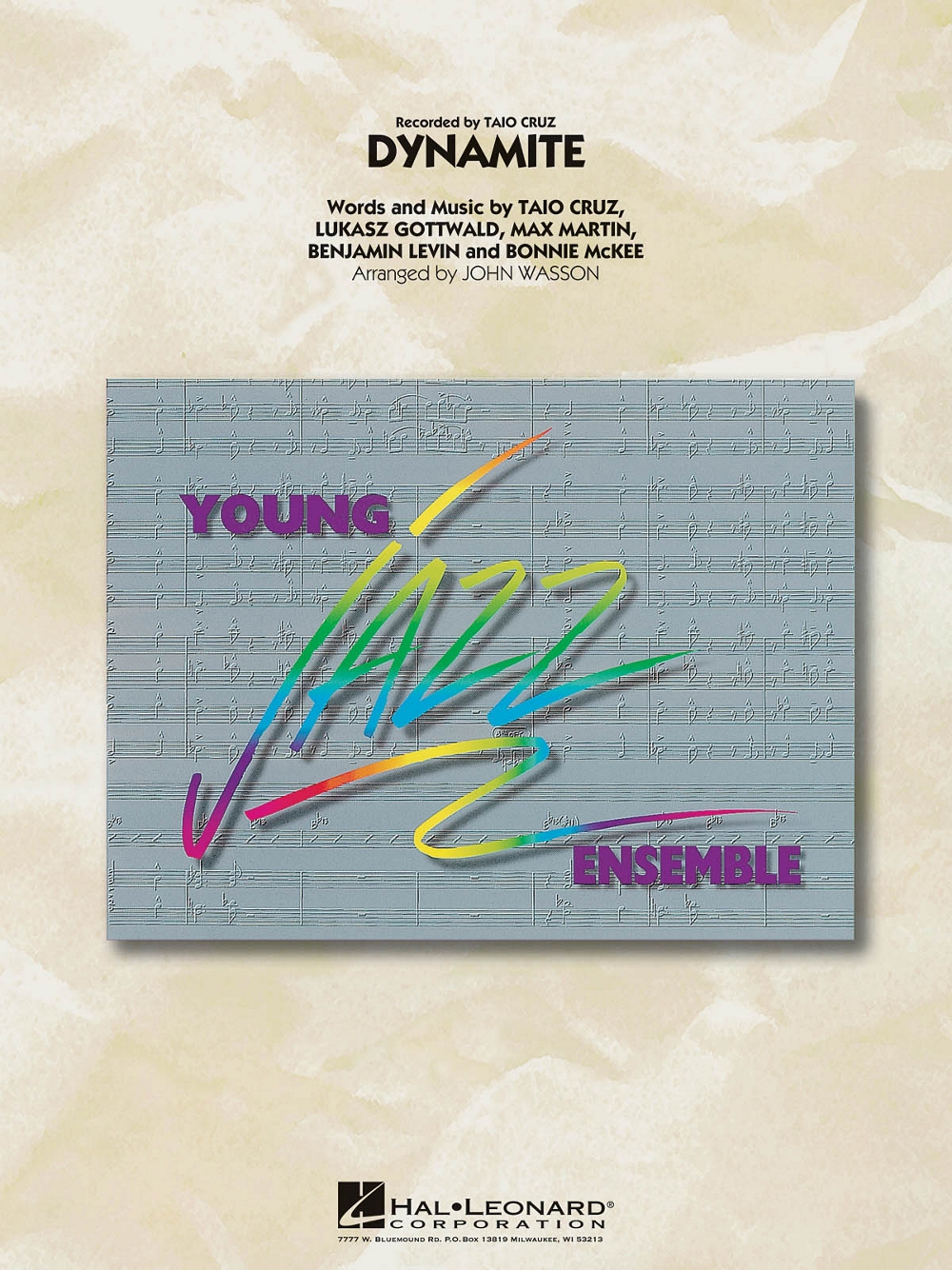 Hal Leonard Dynamite Jazz Band Level 3 By Taio Cruz Arranged By