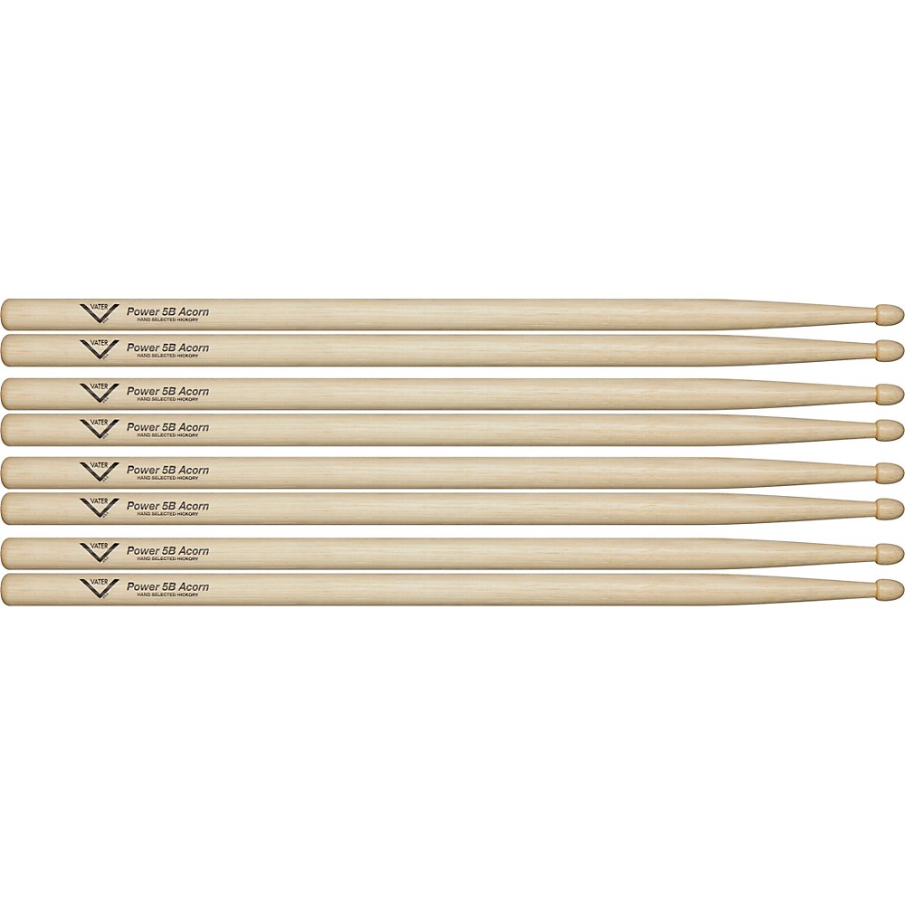 UPC 641652001139 product image for Vater Power 5B Acorn Drum Sticks - Buy 3, Get 1 Free Value Pack  Wood | upcitemdb.com