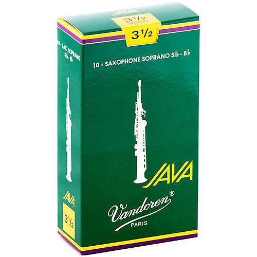 Vandoren JAVA Soprano Saxophone Reeds Strength 3.5, Box of 10