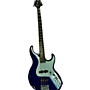 Used Silvertone JBASS Electric Bass Guitar Blue