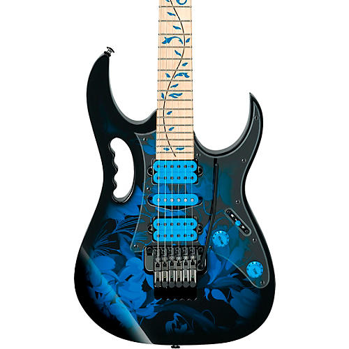 Ibanez JEM77P Steve Vai Signature JEM Premium Series Electric Guitar Condition 1 - Mint Blue Floral Pattern
