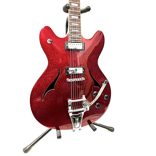 Peavey JF2 EX Hollow Body Electric Guitar RED SPARKLE