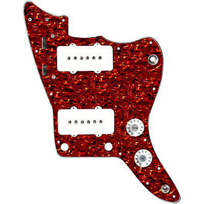 920d Custom JM Grit Loaded Pickguard for Jazzmaster With White Pickups and Knobs and JMH-V Wiring Harness