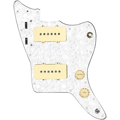 920d Custom JM Vintage Loaded Pickguard for Jazzmaster With Aged White Pickups and Knobs and JMH-V Wiring Harness