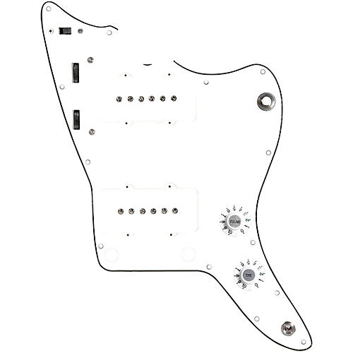 920d Custom JM Vintage Loaded Pickguard for Jazzmaster With White Pickups and Knobs and JMH-V Wiring Harness White