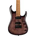 Ernie Ball Music Man JP15 7 7-String Flamed Maple Top Electric Guitar Transparent BlackK01161