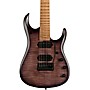 Ernie Ball Music Man JP15 7 7-String Flamed Maple Top Electric Guitar Transparent Black K01161