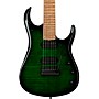 Ernie Ball Music Man JP15 7-String Electric Guitar Green Tiger Eye Flame