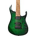 Ernie Ball Music Man JP15 7-String Suplex Electric Guitar Red Tide QuiltGreen Tiger Eye Flame